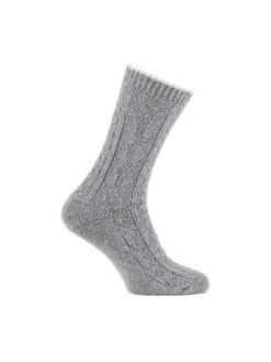 TOTES Cashmere Blend Slouch Bed Sock - Grey Marl 7 TOTES Cashmere Blend Slouch Bed Sock - Grey Marl -Totes TFU6L SQ3 0000000023 GREY MARL SLd