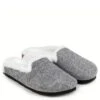 TOTES Ladies Cork Sole Nordic Felt Mule Slipper - Grey -Totes TFWQD SQ1 0000000005 GREY SLf