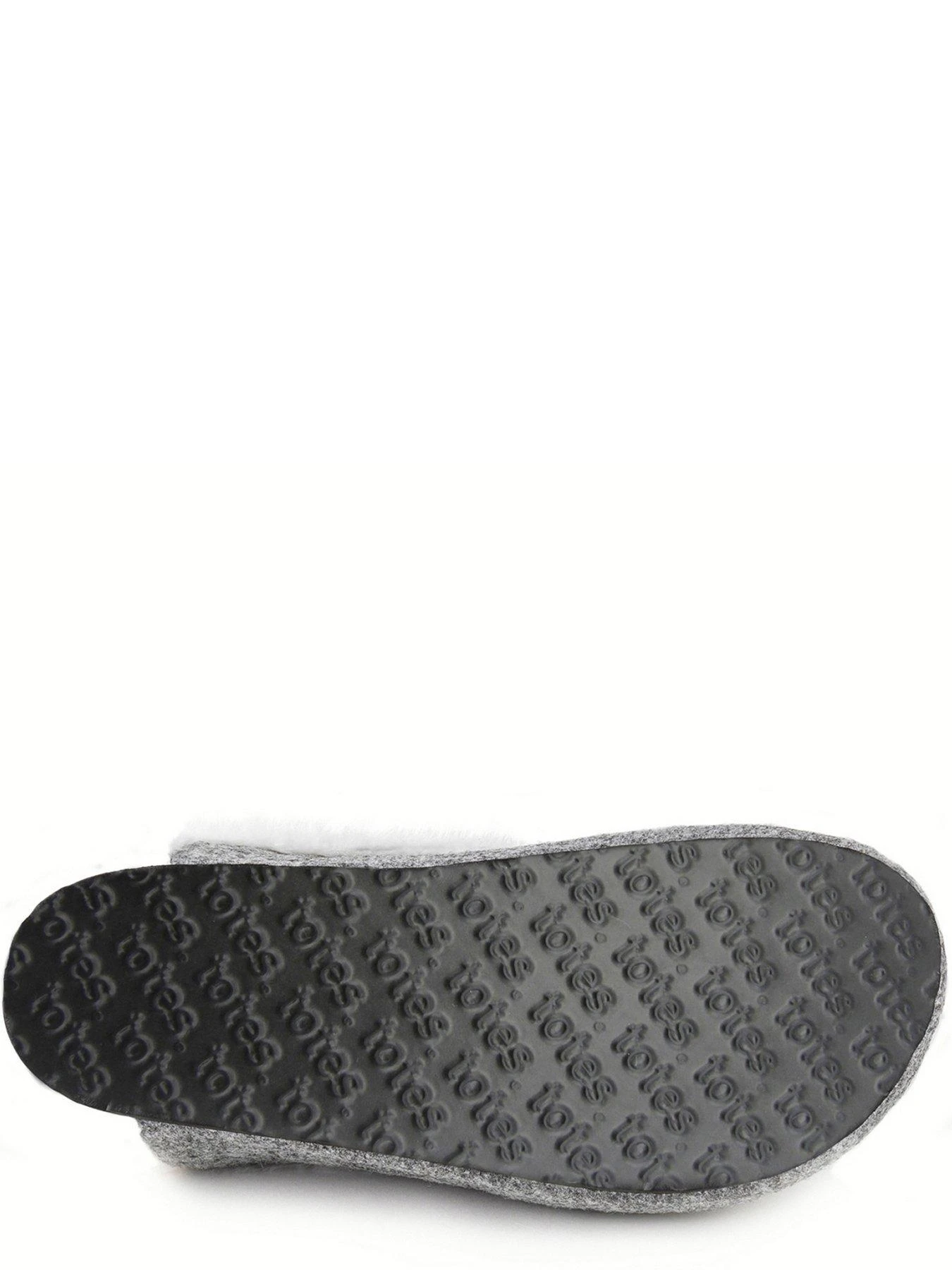 TOTES Ladies Cork Sole Nordic Felt Mule Slipper - Grey 6 TOTES Ladies Cork Sole Nordic Felt Mule Slipper - Grey - Image 4