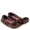 TOTES Isotoner Big Bow Velour Ultra Comfort Ballet Slipper - Pink