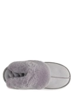 TOTES Isotoner Real Suede Mule Slipper - Grey -Totes TFWTF SQ4 0000000005 GREY SLt