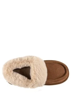 TOTES Isotoner Real Suede Moccasin Bootie - Tan -Totes TFWTG SQ4 0000000011 TAN SLt
