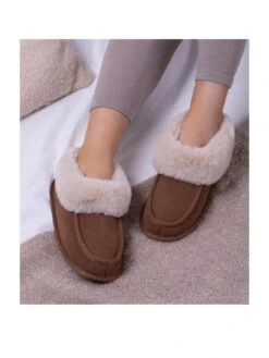 TOTES Isotoner Real Suede Moccasin Bootie - Tan -Totes TFWTG SQ6 0000000011 TAN SLd