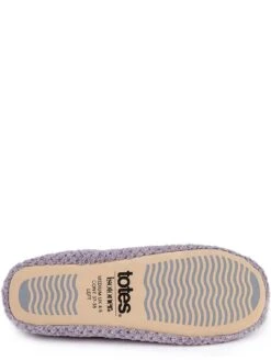TOTES Isotoner Popcorn Ballet Slipper With Bow - Grey -Totes TFWUG SQ5 0000000005 GREY SLu