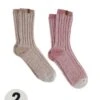 TOTES Chunky Twist Wool Boot Socks (2 Pack) - Multi  -Totes TFX3J SQ1 0000000029 MULTI PKf