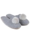 TOTES Cashmere Wool Blend Mule Slipper - Grey 2 TOTES Cashmere Wool Blend Mule Slipper - Grey -Totes TFX4C SQ1 0000000005 GREY SLf