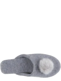 TOTES Cashmere Wool Blend Mule Slipper - Grey -Totes TFX4C SQ4 0000000005 GREY SLt