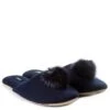 TOTES Cashmere Wool Blend Mule Slipper - Navy 2 TOTES Cashmere Wool Blend Mule Slipper - Navy -Totes TFX4E SQ1 0000000048 NAVY SLf