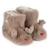 TOTES Unisex Velcro Construction Reindeer Bootie - Brown -Totes TU7KV SQ1 0000000143 BROWN SLf