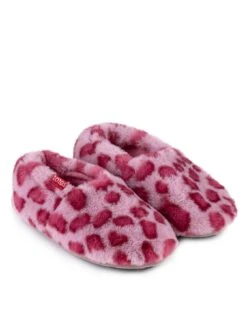 TOTES Girls Short Boot Slipper - Pink