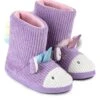 TOTES Girls Unicorn Slipper Boot- Lilac