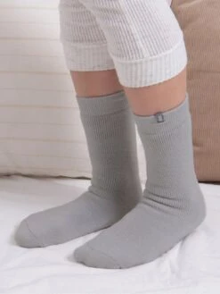 TOTES Thermal Recycled Original Slipper-Sox - Grey Marl -Totes U6CNH SQ4 0000000023 GREY MARL MDd