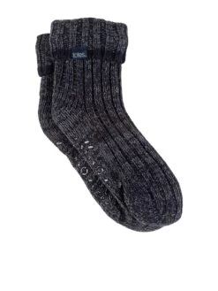 TOTES 1 Pack Recycled Chunky Slipper Sox - Grey