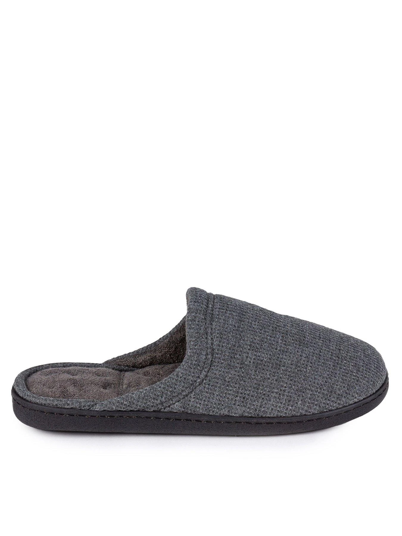 TOTES Waffle Mule With 360 Comfort & Pillowstep Slipper - Dark Grey 4 TOTES Waffle Mule With 360 Comfort & Pillowstep Slipper - Dark Grey - Image 2