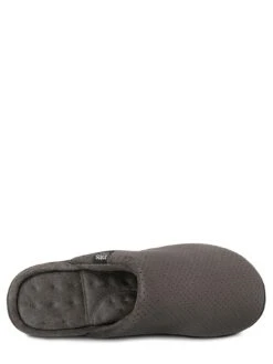 TOTES Mens Airtex Suedette Mule Slippers With 360 Comfort & Pillowstep - Grey -Totes UHHKV SQ4 0000000005 GREY SLt