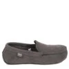 TOTES Mens Airtex Suedette Moccasin With Memory Foam & Pillowstep Slippers - Grey -Totes UHHKX SQ1 0000000005 GREY SLs