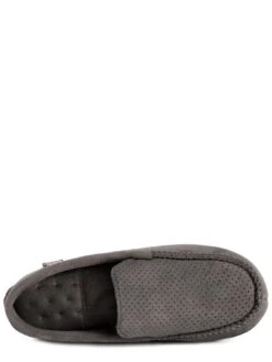 TOTES Mens Airtex Suedette Moccasin With Memory Foam & Pillowstep Slippers - Grey -Totes UHHKX SQ4 0000000005 GREY SLt