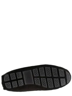 TOTES Mens Real Suede Moccasin Slippers - Black 9 TOTES Mens Real Suede Moccasin Slippers - Black -Totes UHHT3 SQ5 0000000004 BLACK SLu