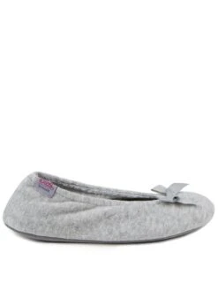 TOTES Isotoner Terry Ballet With Pillowstep - Grey