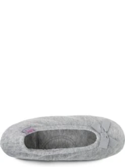 TOTES Isotoner Terry Ballet With Pillowstep - Grey -Totes UN47V SQ4 0000000005 GREY SLt