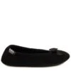 TOTES Isotoner Terry Ballet With Pillowstep - Black -Totes UN47W SQ1 0000000004 BLACK SLs