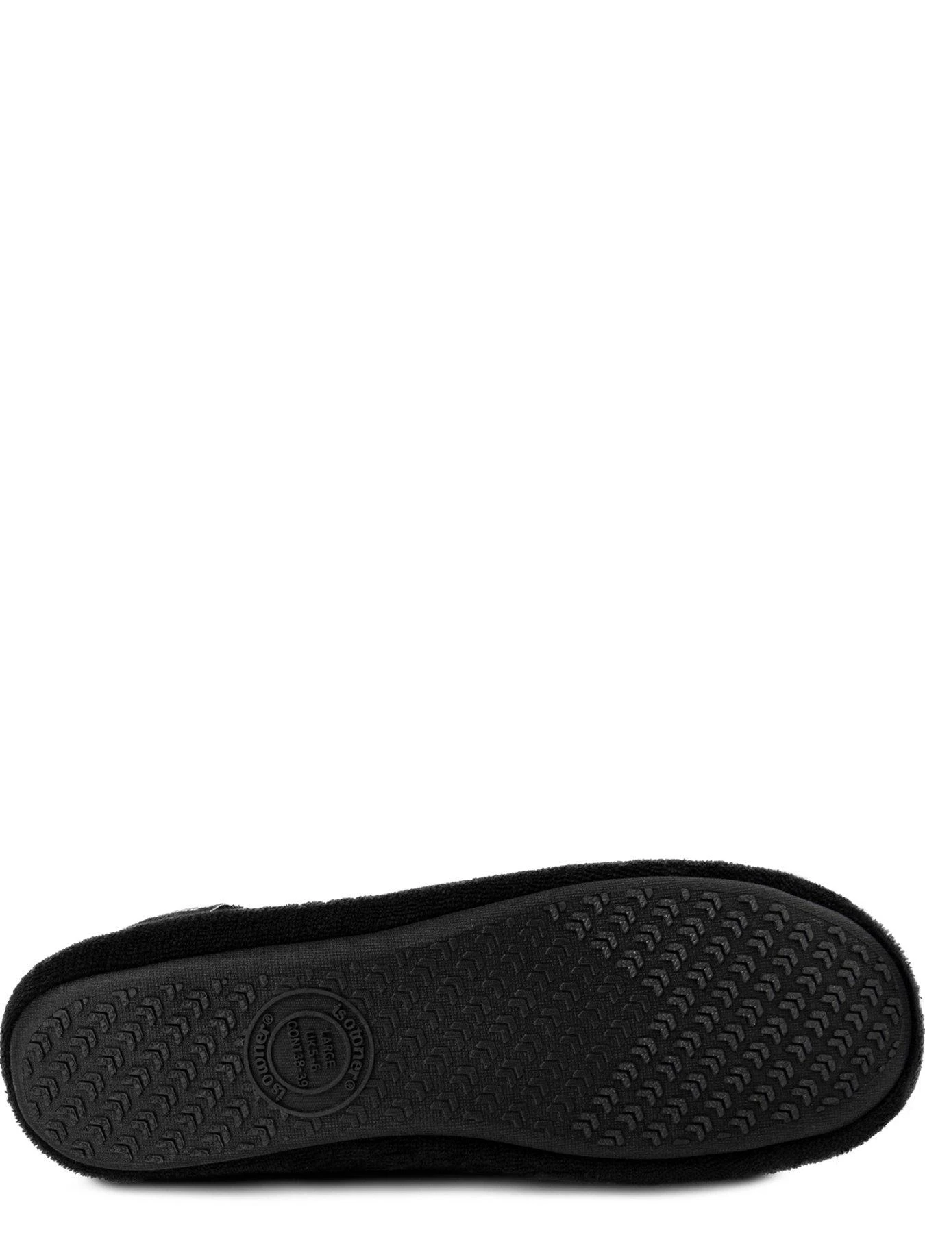 TOTES Isotoner Terry Ballet With Pillowstep - Black 6 TOTES Isotoner Terry Ballet With Pillowstep - Black - Image 4