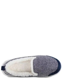 TOTES Isotoner Ladies Iso-flex Herringbone Full Back Slipper - Navy -Totes UN4CE SQ4 0000000048 NAVY SLt