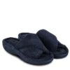 TOTES Isotoner Popcorn Turnover Open Toe Slider -Totes UN4DY SQ1 0000000048 NAVY SLs