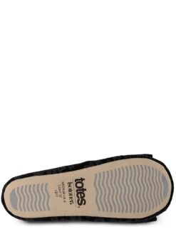 TOTES Big Bow Velour Ballet With Ultra Comfort Foam & Pillowstep - Black -Totes UN4GH SQ5 0000000004 BLACK SLu