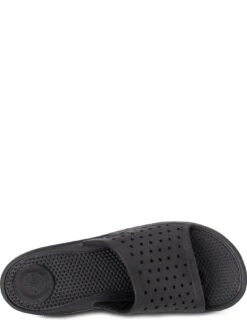 TOTES Ladies Solbounce Perforated Slide Sandals - Black 9 TOTES Ladies Solbounce Perforated Slide Sandals - Black -Totes UN4H9 SQ4 0000000004 BLACK SLt