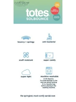 TOTES Ladies Solbounce Perforated Slide Sandals - Black 11 TOTES Ladies Solbounce Perforated Slide Sandals - Black -Totes UN4H9 SQ6 0000000004 BLACK SLd