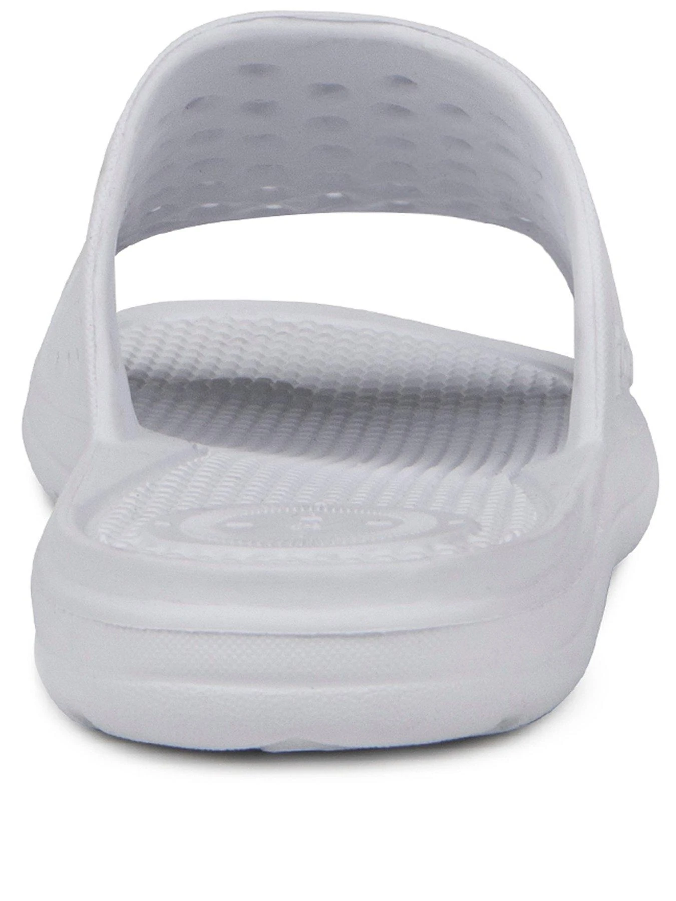 TOTES Ladies Solbounce Perforated Slide Sandals - White 4 TOTES Ladies Solbounce Perforated Slide Sandals - White - Image 2