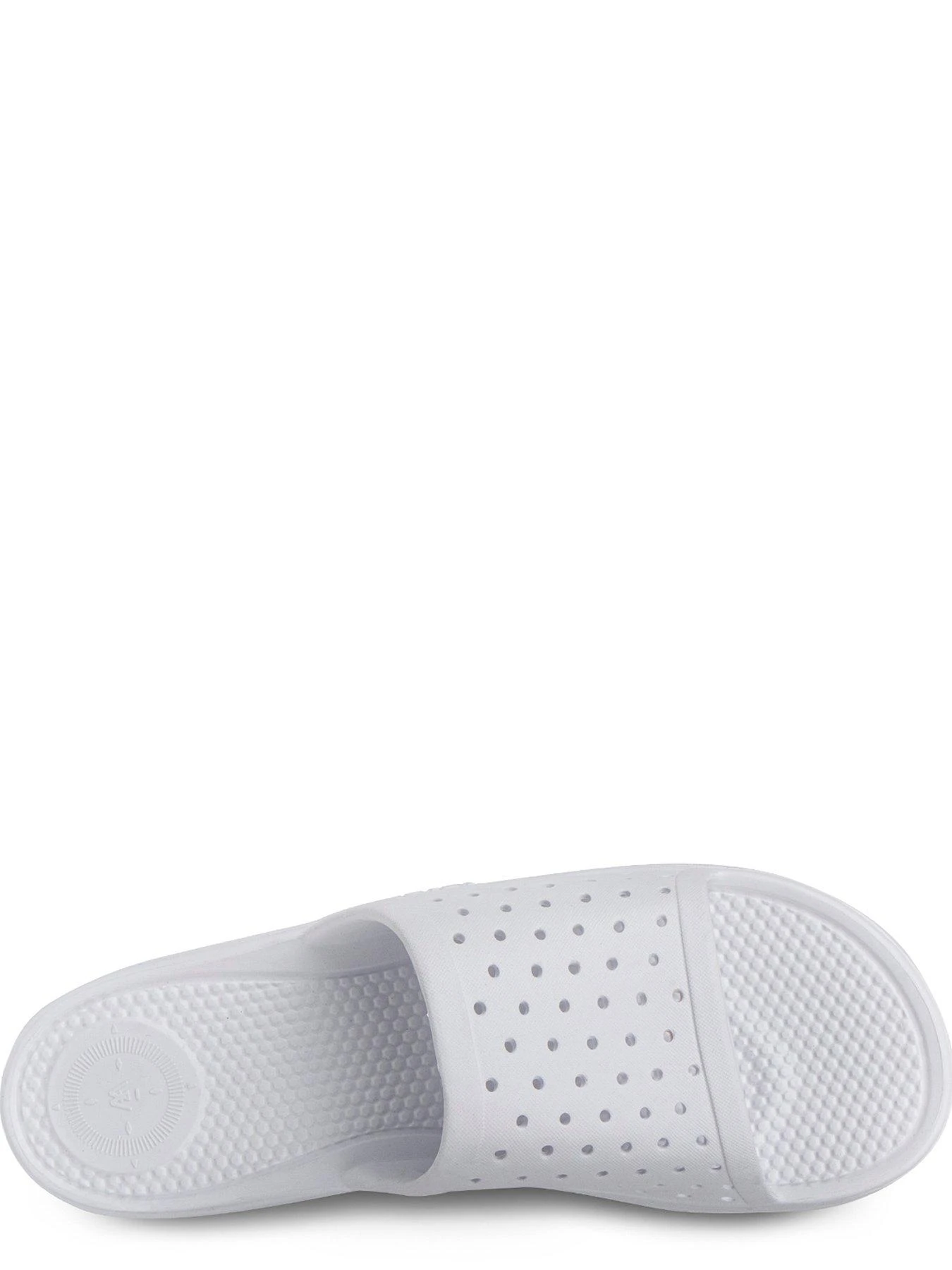 TOTES Ladies Solbounce Perforated Slide Sandals - White 6 TOTES Ladies Solbounce Perforated Slide Sandals - White - Image 4