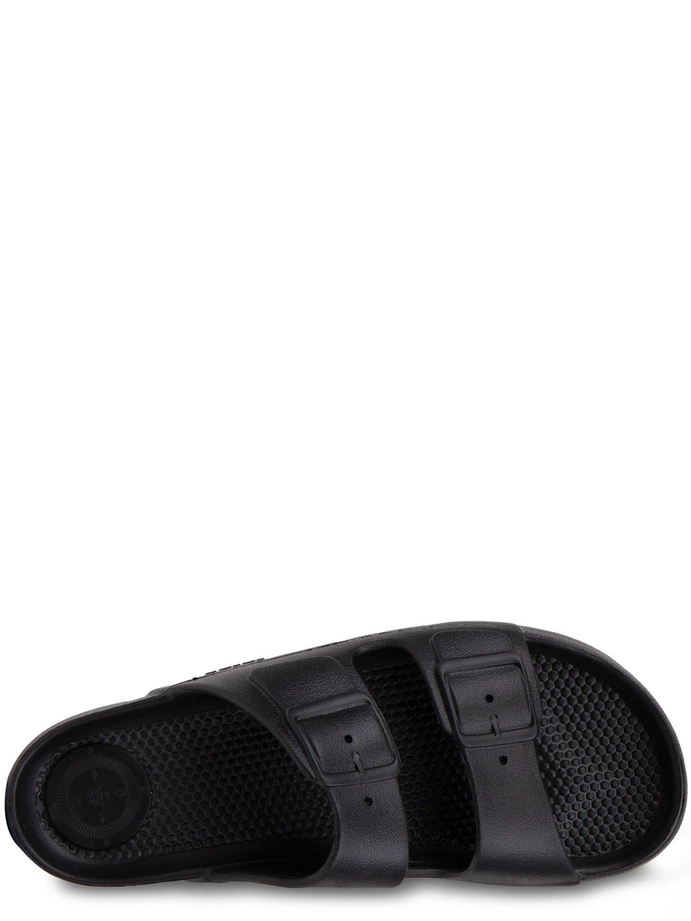 TOTES Ladies Solbounce Buckle Cross Slide Sandals - Black 6 TOTES Ladies Solbounce Buckle Cross Slide Sandals - Black - Image 4