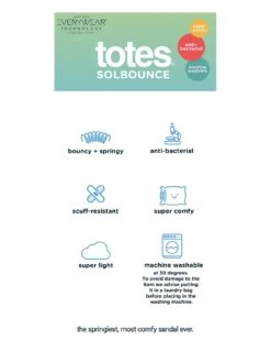 TOTES Ladies Solbounce With Toe Post Sandals - White 9 TOTES Ladies Solbounce With Toe Post Sandals - White -Totes UN4JN SQ3 0000000013 WHITE SLf