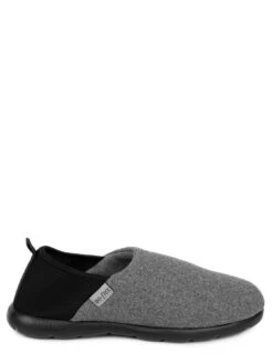 Totes Isotoner Isotoner Iso-flex Felt Full Back With Back Section Detail Slipper - Grey/Black -Totes V6QRL SQ3 0000000222 GREY BLACK SLf