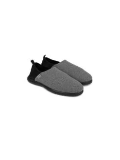 Totes Isotoner Isotoner Iso-flex Felt Full Back With Back Section Detail Slipper - Grey/Black -Totes V6QRL SQ7 0000000222 GREY BLACK ICf