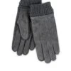 Totes Isotoner Suede Glove With Knit Cuff Smart Touch -Totes V6QRR SQ1 0000000005 GREY SLf
