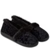 TOTES Animal Velour Full Back Slipper With 360 Comfort,Memory Foam & Pillowstep -Totes V7G2U SQ1 0000000004 BLACK SLs