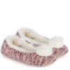 TOTES Fluffy Knit Ballet Slippers - Berry -Totes V7G2V SQ1 0000000093 BERRY SLs