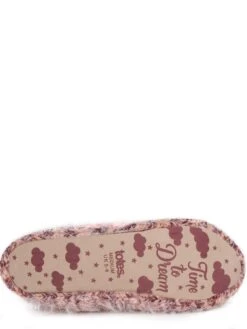 TOTES Fluffy Knit Ballet Slippers - Berry -Totes V7G2V SQ5 0000000093 BERRY SLu