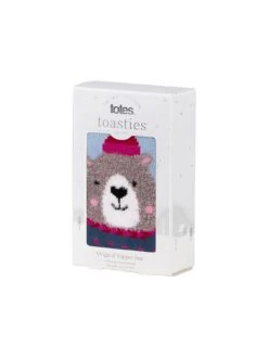 TOTES Ladies Single Original Slipper Socks - Bear - Multi -Totes V7G3A SQ3 0000000029 MULTI MDo