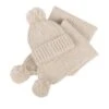 TOTES Knitted Hat And Scarf Set -Totes V98D8 SQ1 0000000067 CREAM SLf