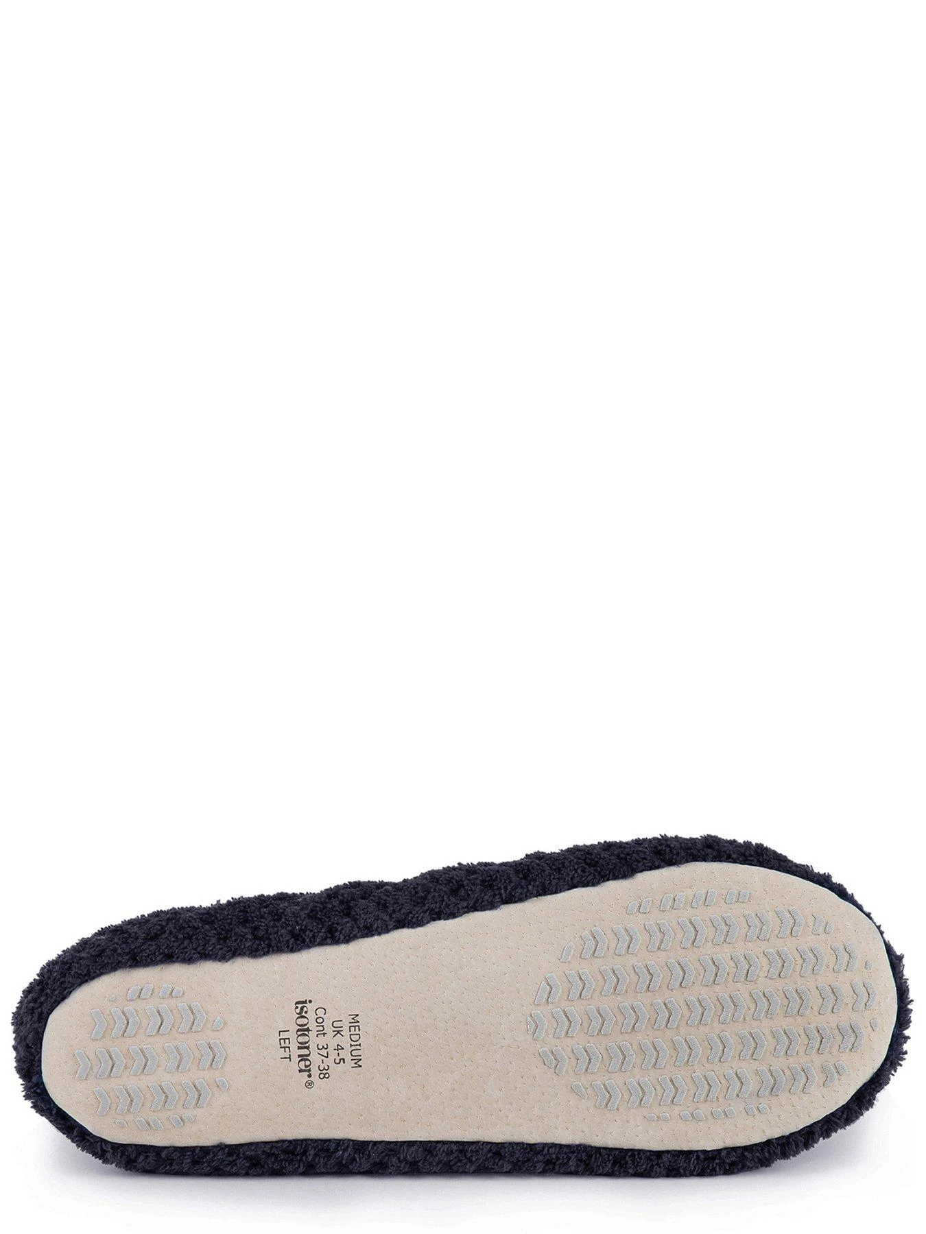 TOTES Isotoner Popcorn Terry Ballet Slippers - Black 6 TOTES Isotoner Popcorn Terry Ballet Slippers - Black - Image 4