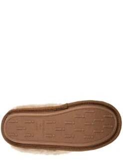 TOTES Isotoner Ladies Mule Slipper With Fur Cuff - Light Brown -Totes VBQA3 SQ5 0000001277 LIGHT BROWN SLu