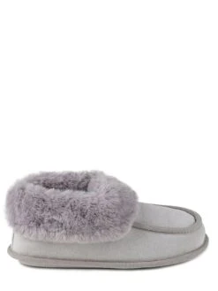 TOTES Isotoner Ladies Moccasin Bootie Slippers - Grey -Totes VBQA4 SQ3 0000000005 GREY SLf