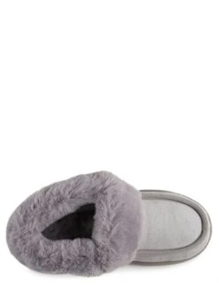 TOTES Isotoner Ladies Moccasin Bootie Slippers - Grey -Totes VBQA4 SQ4 0000000005 GREY SLt