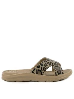 TOTES Ladies Solbounce Cross Strap Slide Print