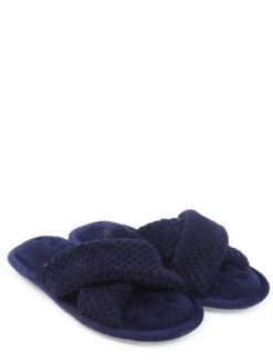 TOTES Popcorn Crossover Open Toe - Navy -Totes VGL3W SQ3 0000000048 NAVY SLf