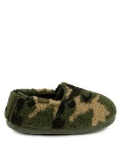 TOTES Camouflage Borg Slippers -Totes VNO4I SQ3 0000000047 GREEN SLb